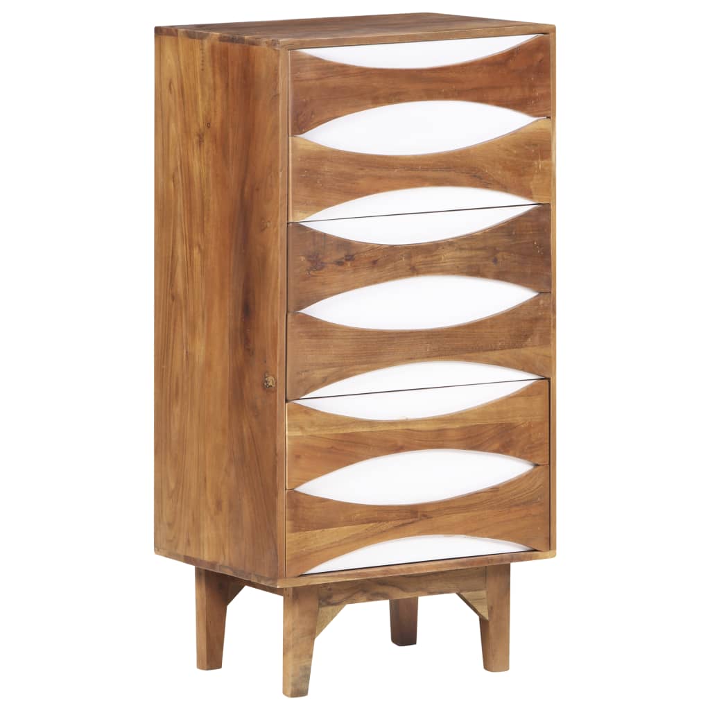 Kommode 43,5x35x90 cm Massivholz Akazie