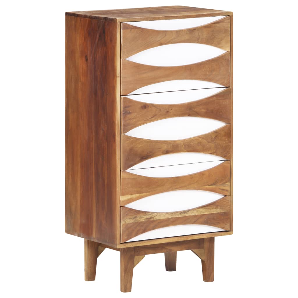 Kommode 43,5x35x90 cm Massivholz Akazie