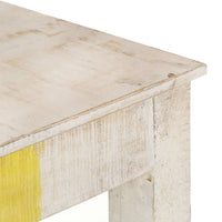 Thumbnail for Konsolentisch Weiß 115x35x77 cm Raues Mangoholz