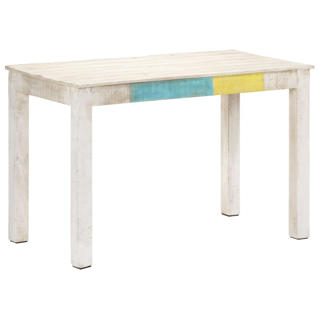Esstisch Weiß 120x60x76 cm Massivholz Mango