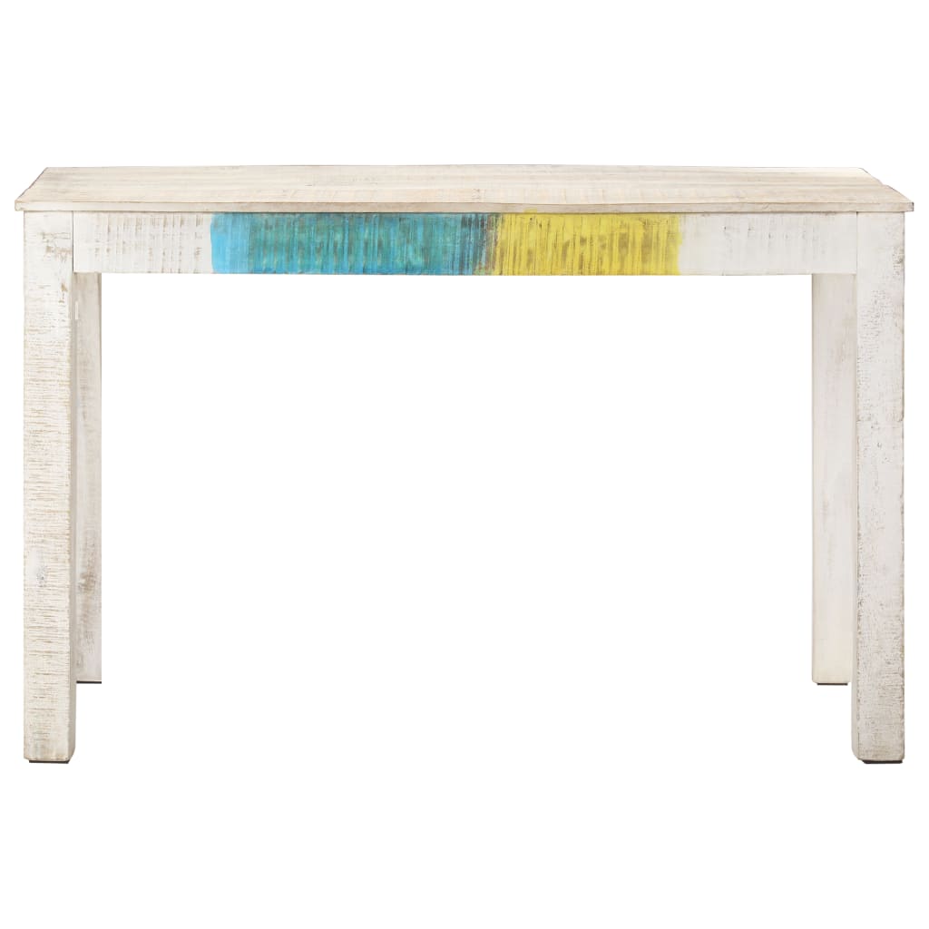 Esstisch Weiß 120x60x76 cm Massivholz Mango