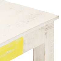 Thumbnail for Esstisch Weiß 120x60x76 cm Massivholz Mango