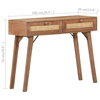 Thumbnail for Konsolentisch 100x35x76 cm Mango Massivholz