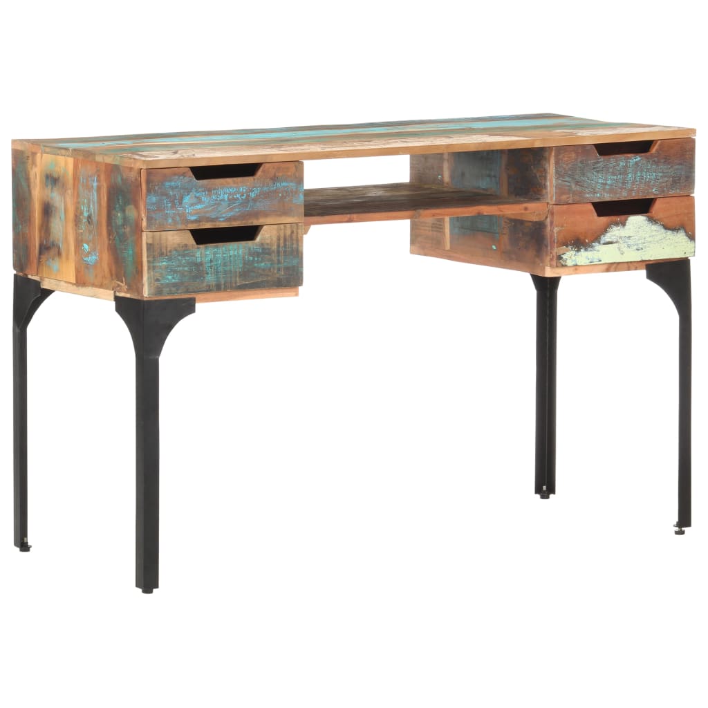 Schreibtisch 118x48x75 cm Recyceltes Massivholz