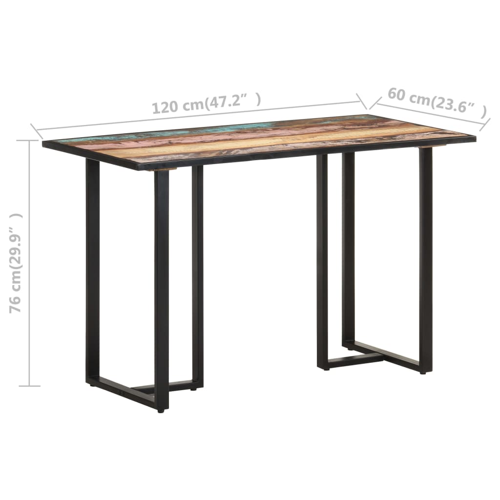 Esstisch 120 cm Recyceltes Massivholz