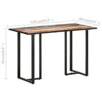 Thumbnail for Esstisch 120 cm Recyceltes Massivholz