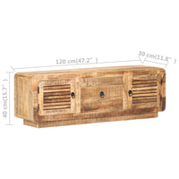 Thumbnail for TV-Schrank 120x30x40 cm Raues Mangoholz