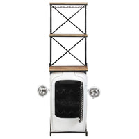 Thumbnail for Traktor-Weinschrank Weiß 49x31x172 cm Raues Mangoholz