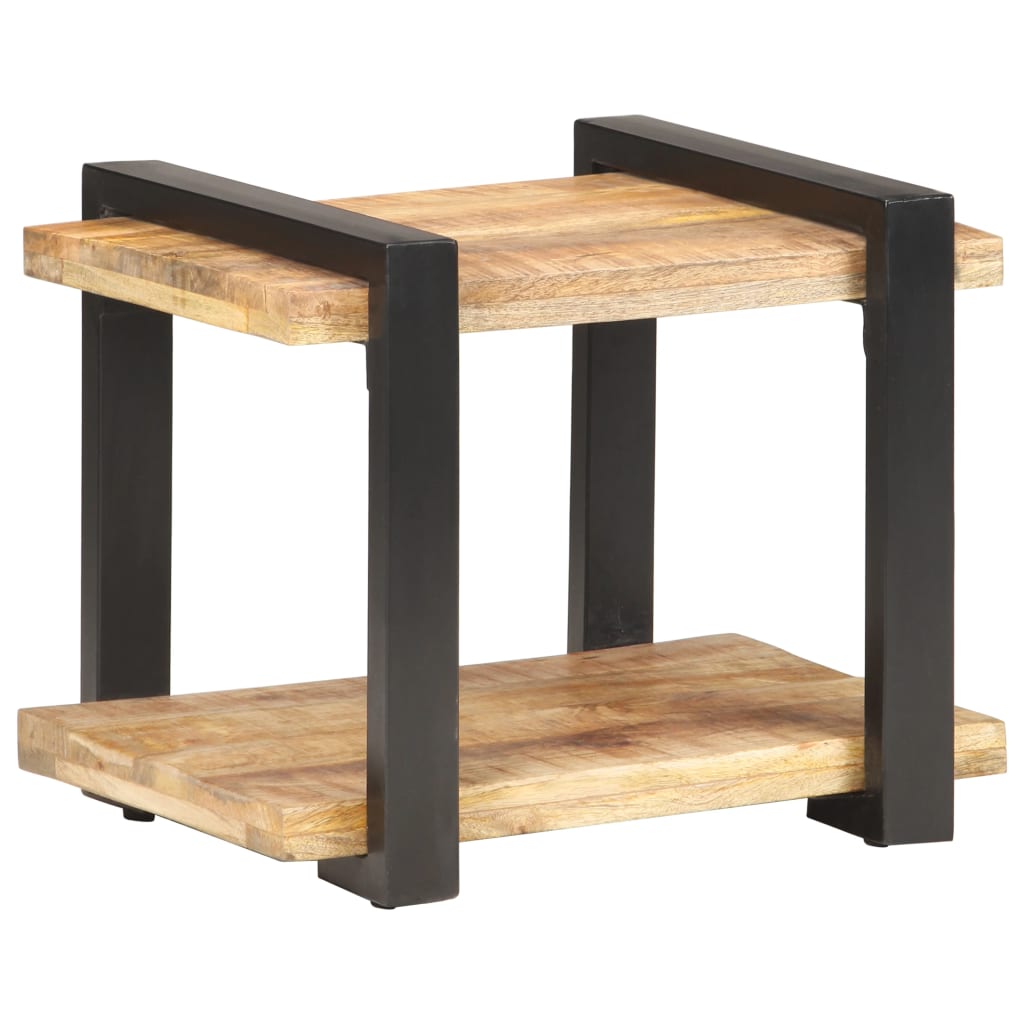 Nachttisch 50x40x40 cm Raues Mangoholz