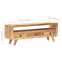 Thumbnail for TV-Schrank 117x30x41 cm Raues Mango-Massivholz