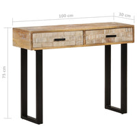 Thumbnail for Konsolentisch 100x30x75 cm Massivholz Mango