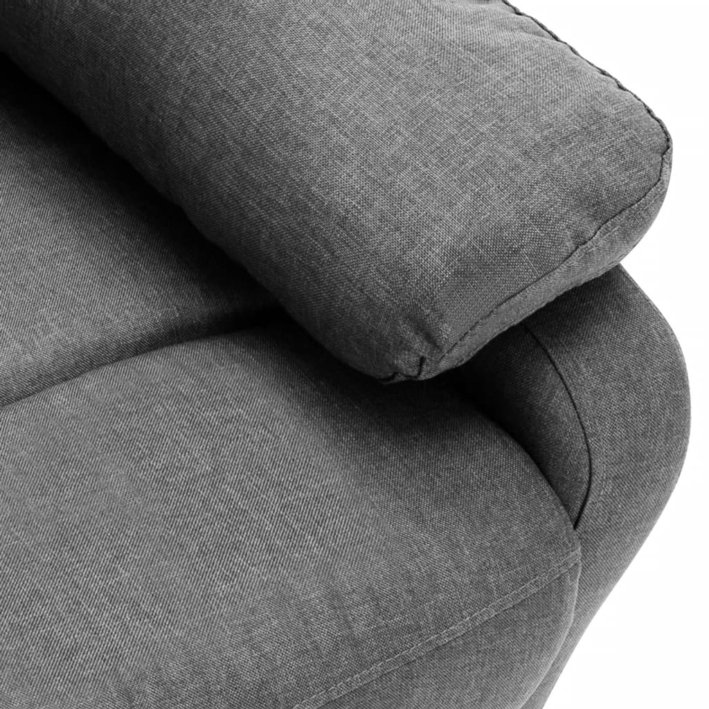 Massagesessel Hellgrau Stoff