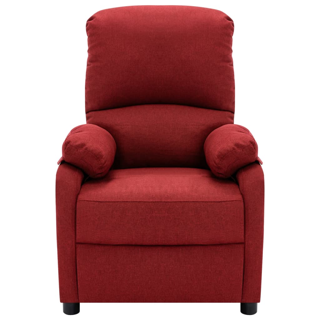 Massagesessel Weinrot Stoff