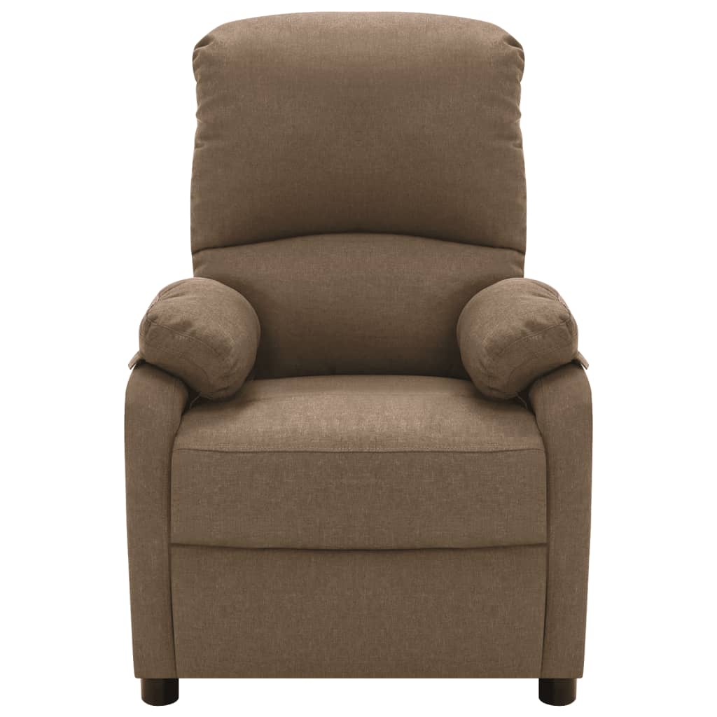 Massagesessel Taupe Stoff