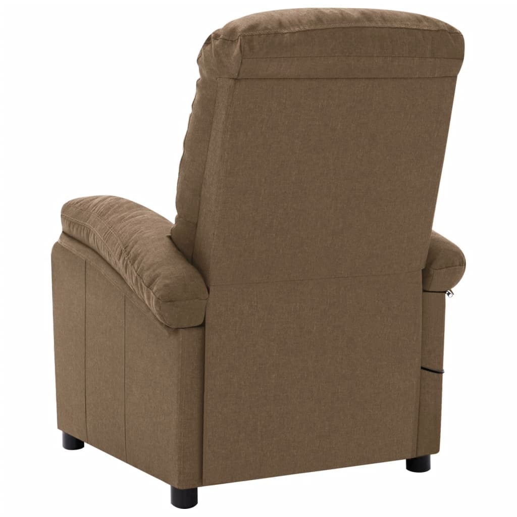 Massagesessel Taupe Stoff