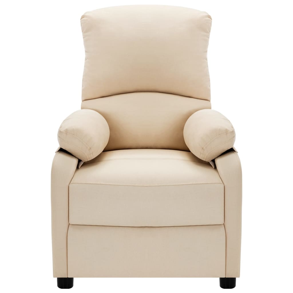 Massagesessel Creme Stoff