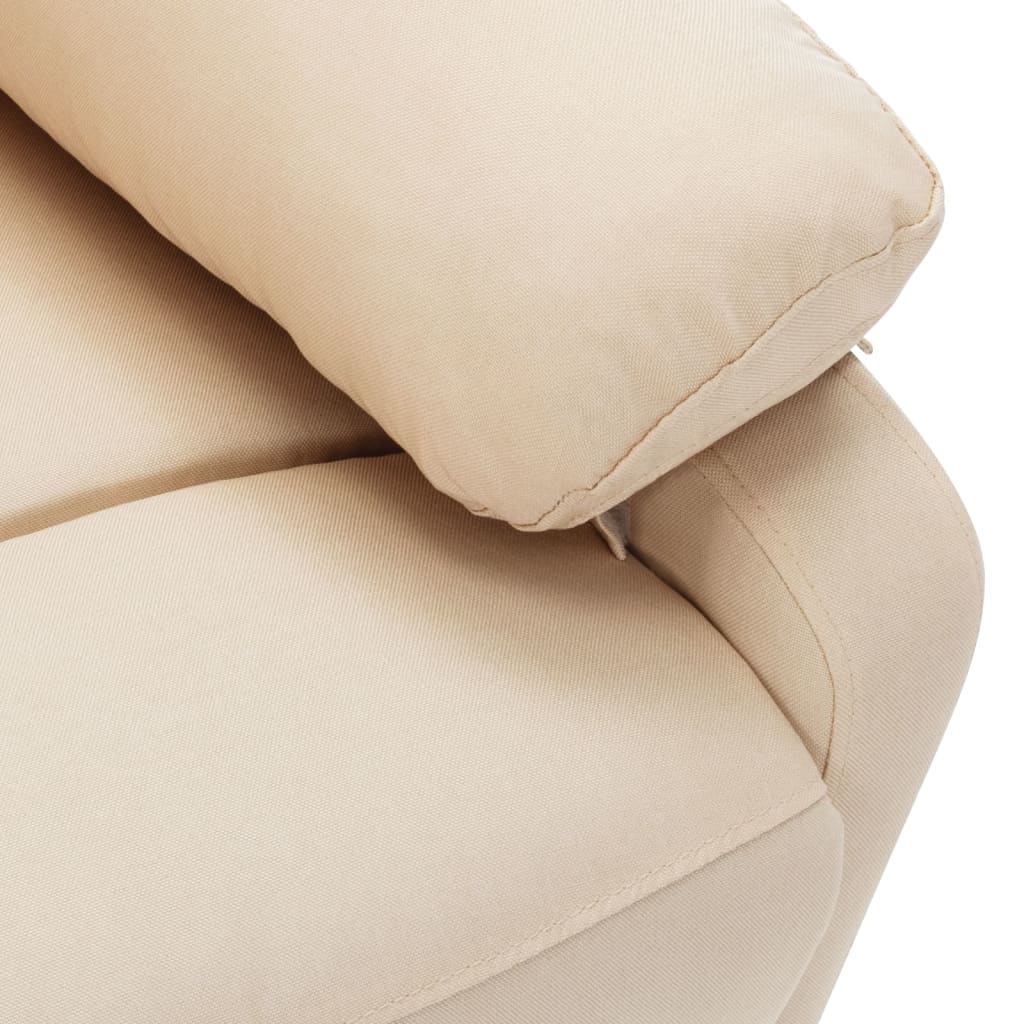 Massagesessel Creme Stoff