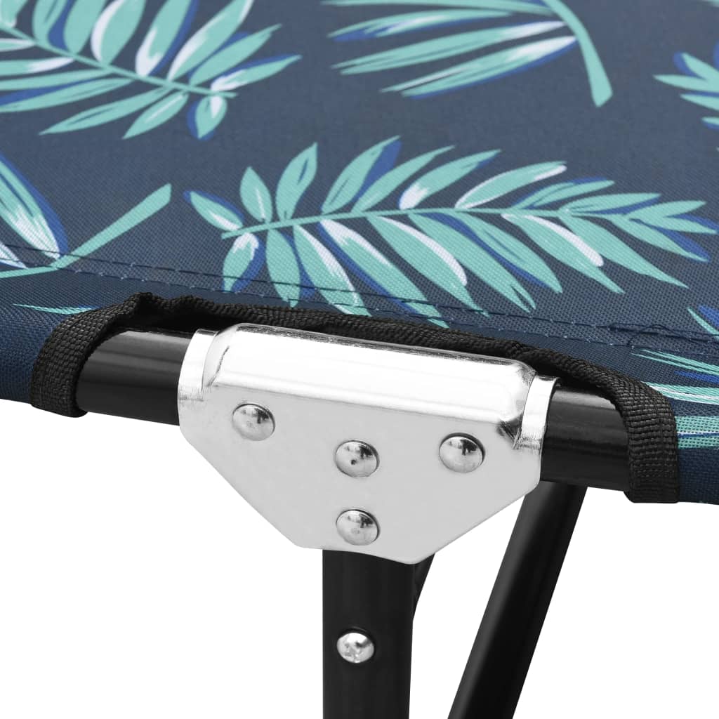 Klappbare Sonnenliege Stahl Blattmuster