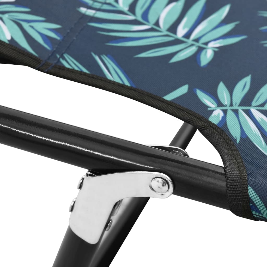 Klappbare Sonnenliege Stahl Blattmuster