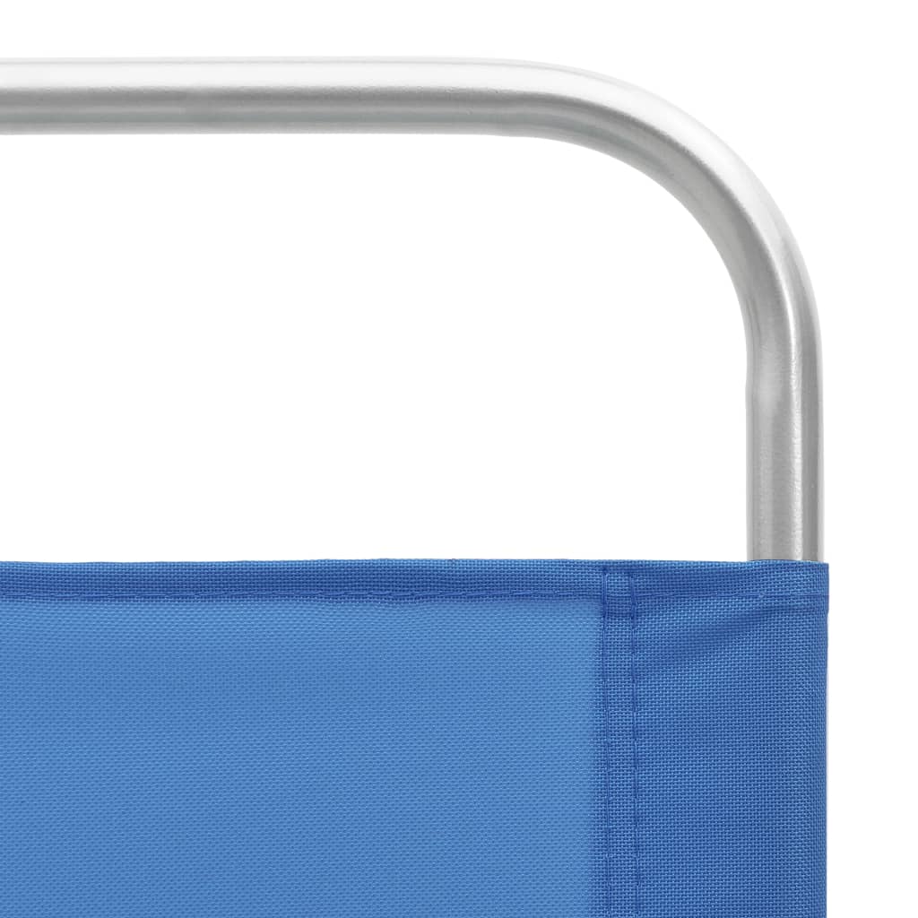 Klappbare Strandstühle 2 Stk. Blau Stoff