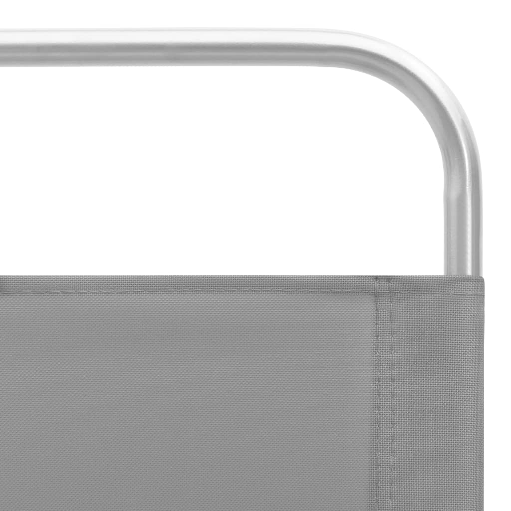 Klappbare Strandstühle 2 Stk. Grau Stoff