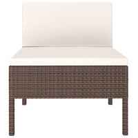 Thumbnail for Gartenstühle 3 Stk. mit Auflagen Poly Rattan Braun