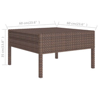 Thumbnail for 2-tlg. Garten-Lounge-Set mit Auflagen Poly Rattan Braun