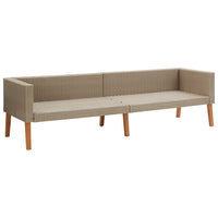 Thumbnail for 3-Sitzer-Gartensofa mit Auflagen Poly Rattan Beige