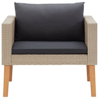 Thumbnail for 1-Sitzer-Gartensofa mit Auflagen Poly Rattan Beige
