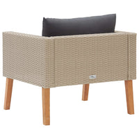 Thumbnail for 1-Sitzer-Gartensofa mit Auflagen Poly Rattan Beige