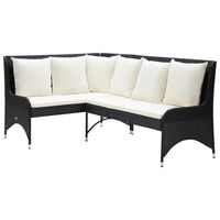 Thumbnail for Garten-Ecksofa 2-tlg. Poly Rattan Schwarz