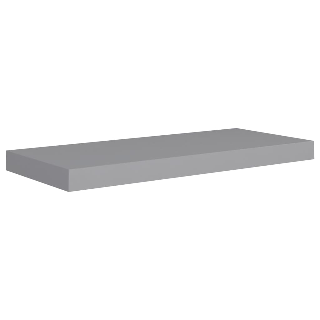 Schwebende Wandregale 2 Stk. Grau 60x23,5x3,8cm MDF