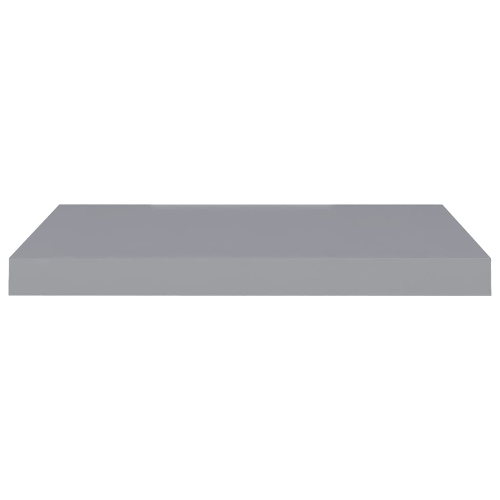 Schwebende Wandregale 2 Stk. Grau 60x23,5x3,8cm MDF