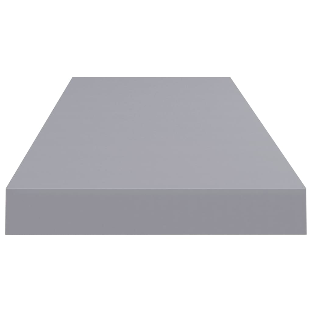 Schweberegale 2 Stk. Grau 80x23,5x3,8 cm MDF