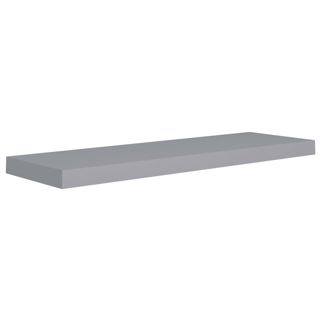 Schweberegale 4 Stk. Grau 80x23,5x3,8 cm MDF