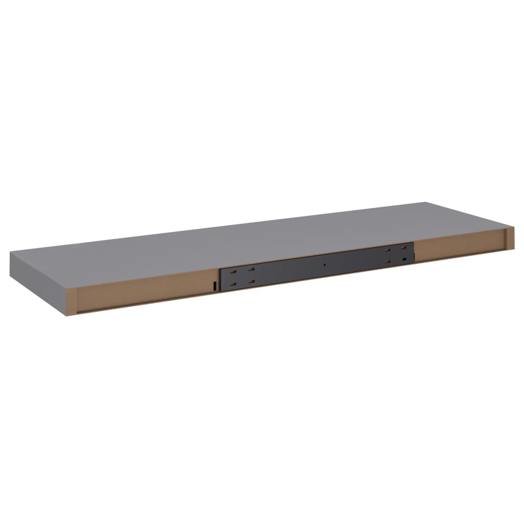 Schweberegale 4 Stk. Grau 80x23,5x3,8 cm MDF