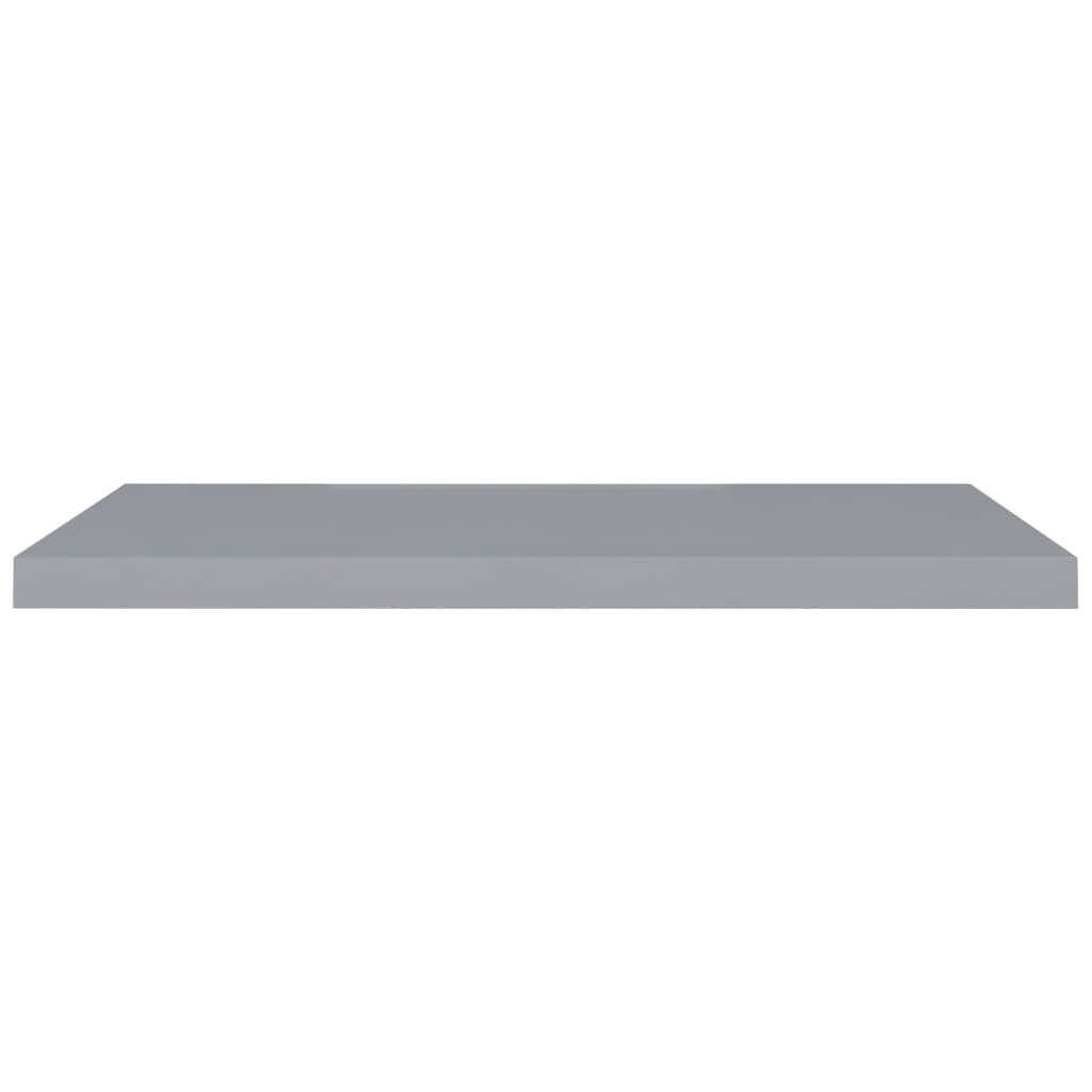 Schwebende Wandregale 2 Stk. Grau 90x23,5x3,8cm MDF