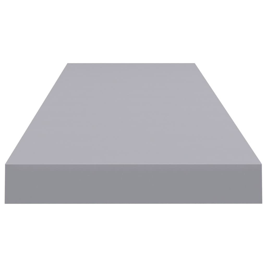 Schwebende Wandregale 2 Stk. Grau 90x23,5x3,8cm MDF