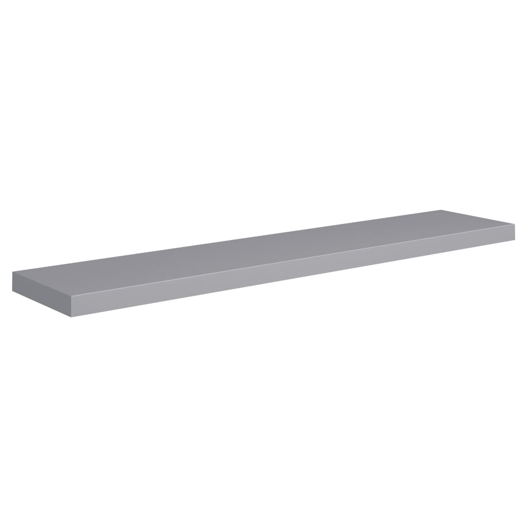 Schwebende Wandregale 4 Stk. Grau 120x23,5x3,8 cm MDF