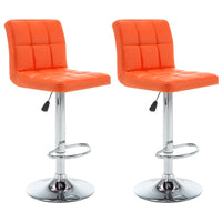 Thumbnail for Barhocker 2 Stk. Orange Kunstleder