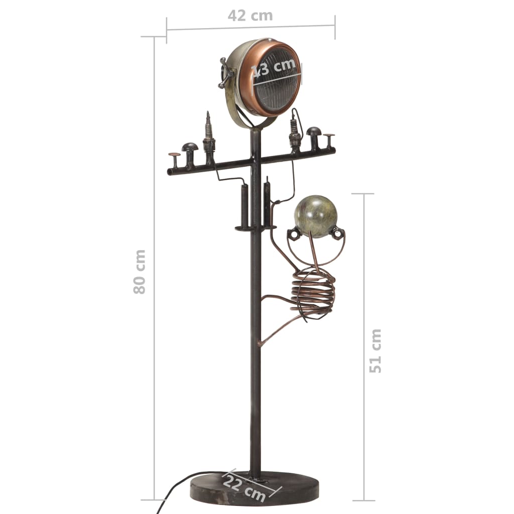 Standleuchte mit Mechaniker-Design Eisen