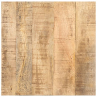 Thumbnail for Beistelltisch mit Rädern 40x40x42 cm Raues Mangoholz