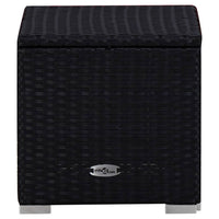 Thumbnail for Sonnenliege mit Auflage und Teetisch Poly Rattan Blau