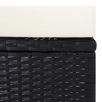 Thumbnail for 2-tlg. Garten-Lounge-Set mit Auflagen Poly Rattan Schwarz