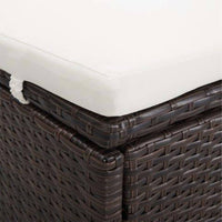 Thumbnail for 2-Personen-Sonnenliege mit Auflage Poly Rattan Braun