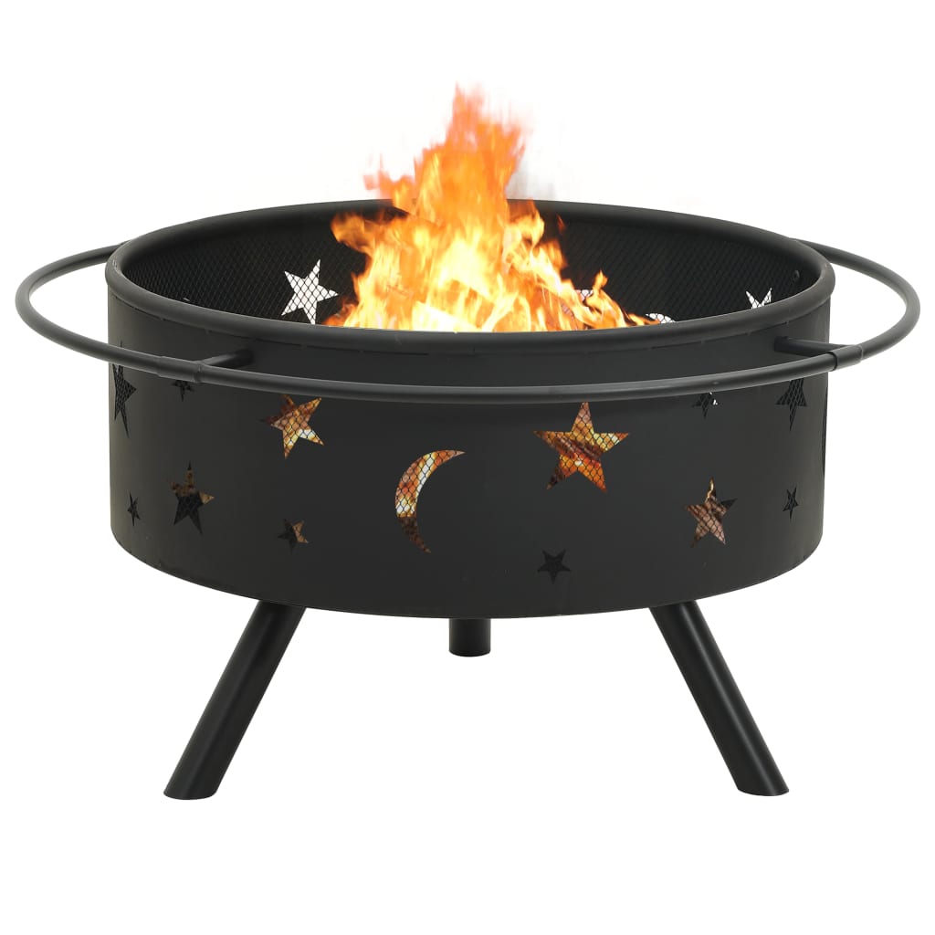 Feuerstelle mit Schürhaken 76 cm XXL Stahl