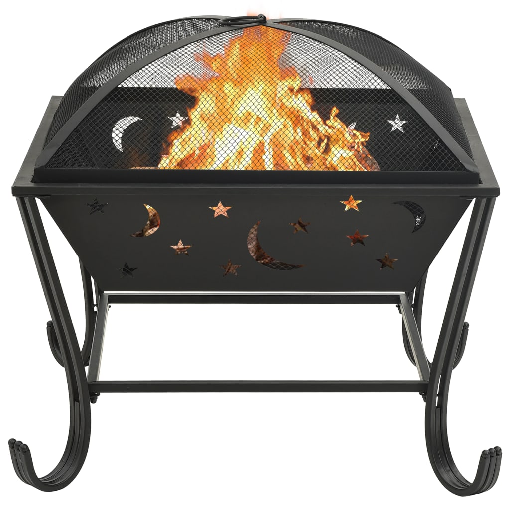 Feuerstelle mit Schürhaken 62 cm XXL Stahl