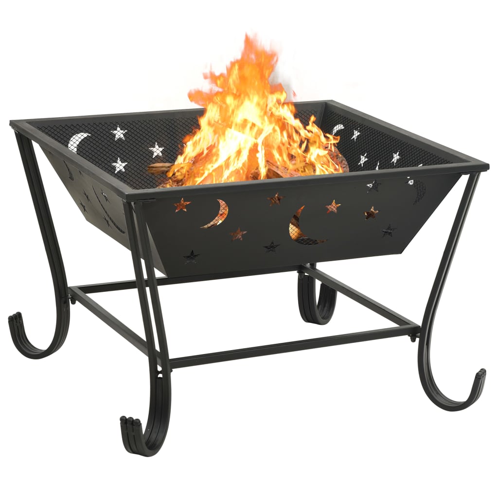 Feuerstelle mit Schürhaken 62 cm XXL Stahl