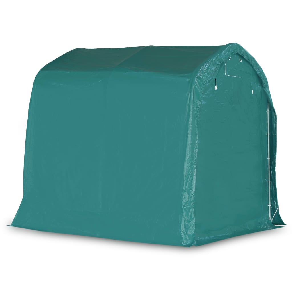 3056431 vidaXL Garage Tent PVC 2,4x2,4 m Green (310024+310025)