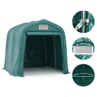 Thumbnail for 3056431 vidaXL Garage Tent PVC 2,4x2,4 m Green (310024+310025)